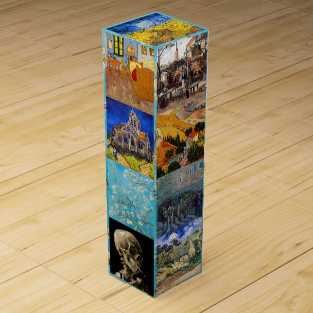 Vincent van Gogh - Masterpieces Mosaic Patchwork Wine Box (Front)