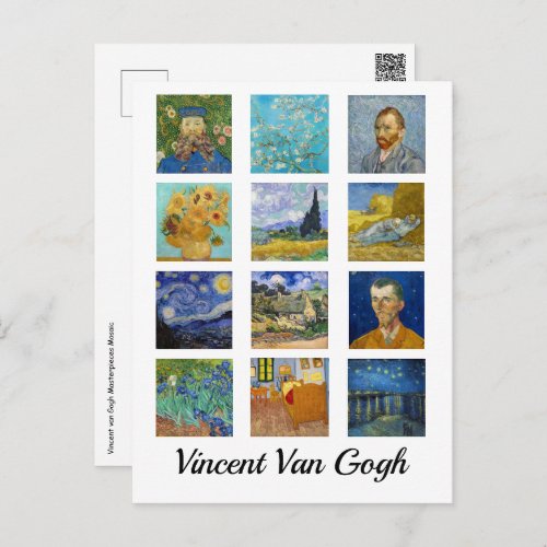 Vincent Van Gogh _ Masterpieces Mosaic Postcard