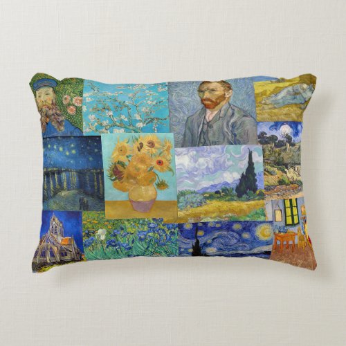 Vincent Van Gogh _ Masterpieces Patchwork Accent Pillow