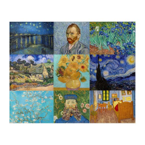 Vincent Van Gogh _ Masterpieces Patchwork Acrylic Print