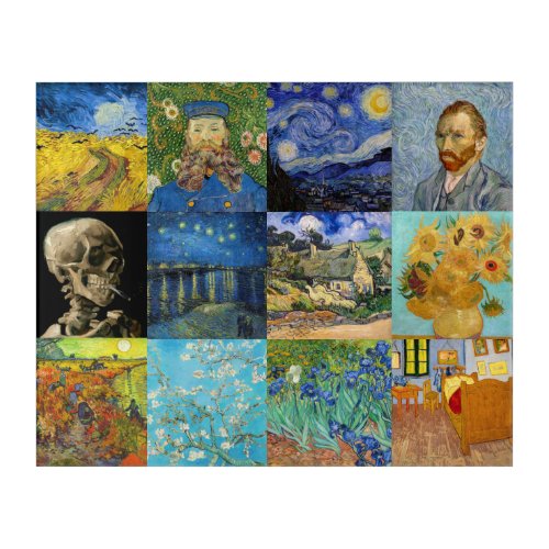 Vincent Van Gogh _ Masterpieces Patchwork Acrylic Print