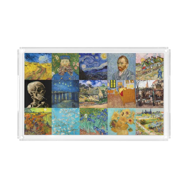 Vincent Van Gogh - Masterpieces Patchwork Acrylic Tray (Front)