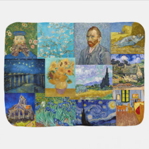 Vincent Van Gogh - Masterpieces Patchwork Baby Blanket