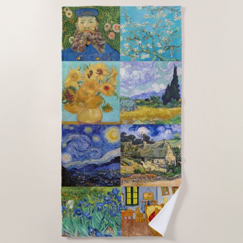 Vincent Van Gogh _ Masterpieces Patchwork Beach Towel