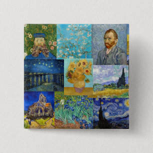 Vincent Van Gogh - Masterpieces Patchwork Button