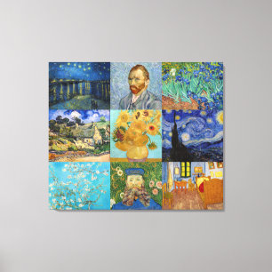 Vincent Van Gogh - Masterpieces Patchwork Canvas Print