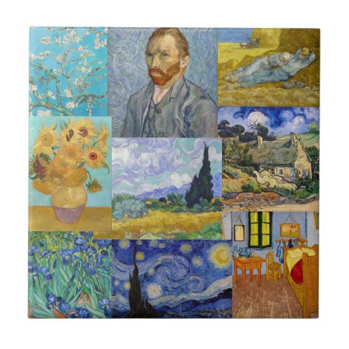 Vincent Van Gogh _ Masterpieces Patchwork Ceramic Tile
