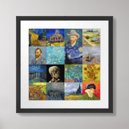 Vincent Van Gogh - Masterpieces Patchwork Framed Art