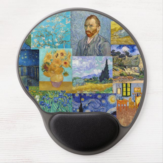 Vincent Van Gogh - Masterpieces Patchwork Gel Mouse Pad (Front)