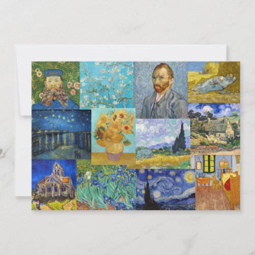 Vincent Van Gogh _ Masterpieces Patchwork Invitation