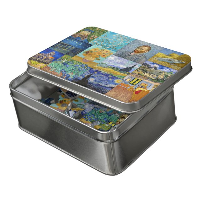 Vincent Van Gogh - Masterpieces Patchwork Jigsaw Puzzle (Lid Open)