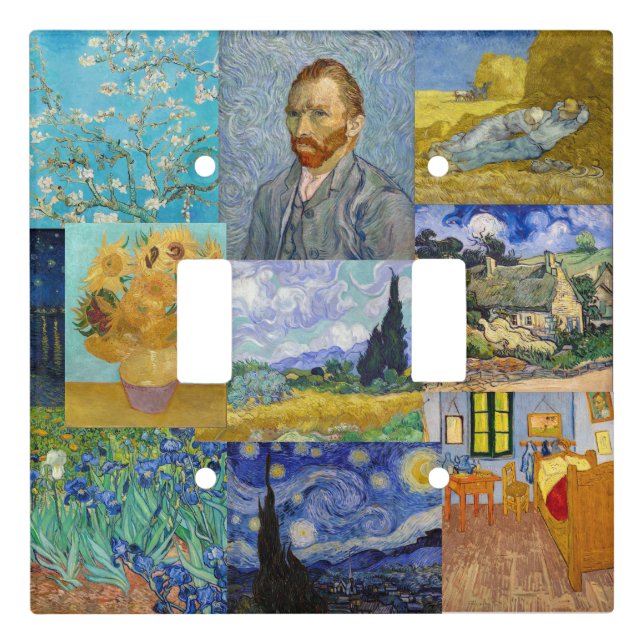 Vincent Van Gogh - Masterpieces Patchwork Light Switch Cover (Front)
