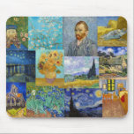 Vincent Van Gogh - Masterpieces Patchwork Mouse Pad<br><div class="desc">Vincent Van Gogh - Masterpieces Patchwork</div>