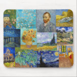 Vincent Van Gogh - Masterpieces Patchwork Mouse Pad<br><div class="desc">Vincent Van Gogh - Masterpieces Patchwork</div>