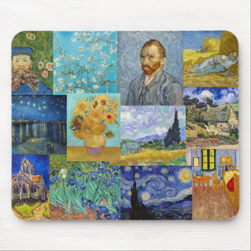 Vincent Van Gogh _ Masterpieces Patchwork Mouse Pad