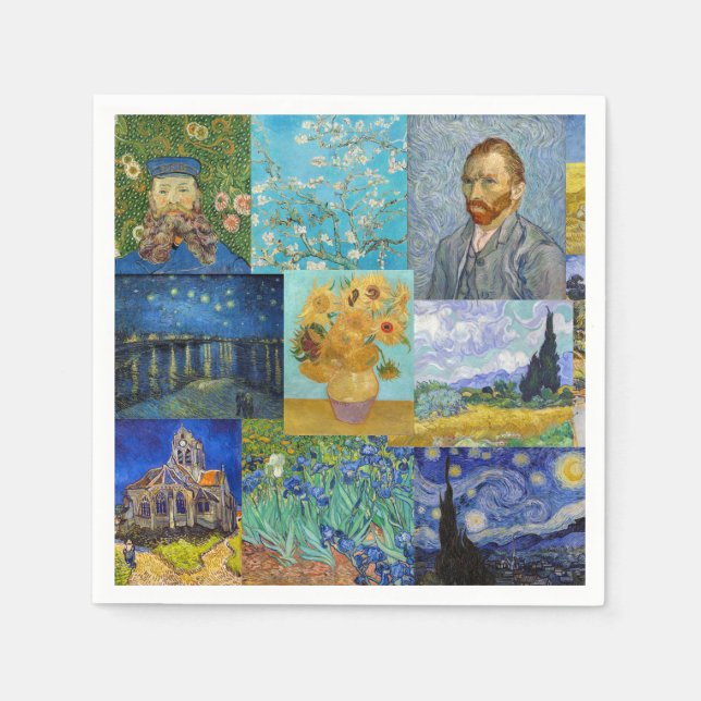 Vincent Van Gogh - Masterpieces Patchwork Napkins (Front)