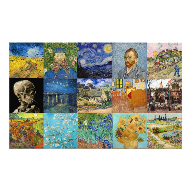 Vincent Van Gogh - Masterpieces Patchwork Photo Print (Front)