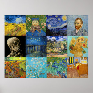 Vincent Van Gogh - Masterpieces Patchwork Poster