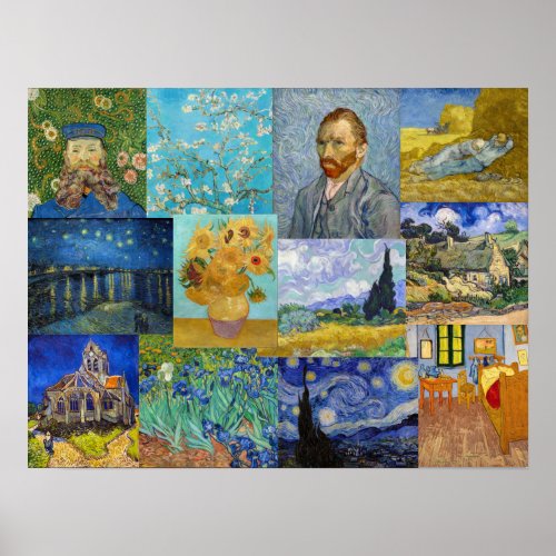 Vincent Van Gogh _ Masterpieces Patchwork Poster