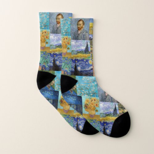 Vincent Van Gogh _ Masterpieces Patchwork Socks