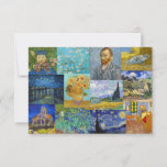 Vincent Van Gogh - Masterpieces Patchwork Thank You Card<br><div class="desc">Vincent Van Gogh - Masterpieces Patchwork</div>