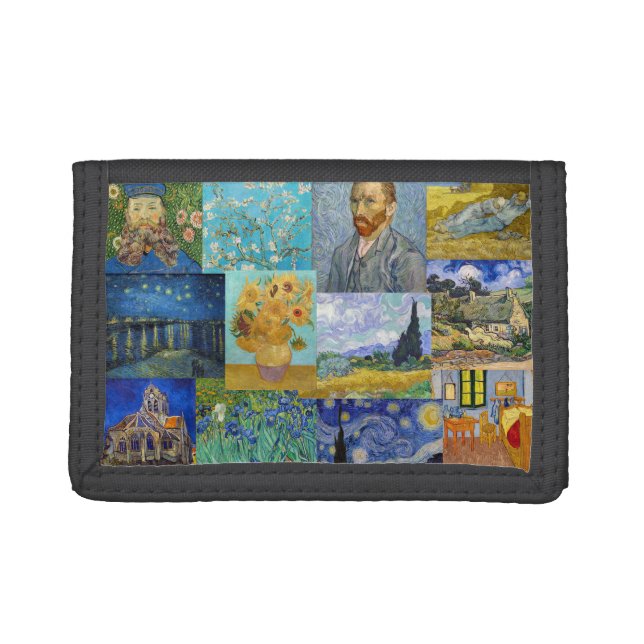 Vincent Van Gogh - Masterpieces Patchwork Trifold Wallet (Front)