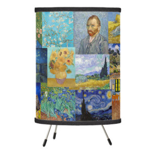 Vincent Van Gogh - Masterpieces Patchwork Tripod Lamp
