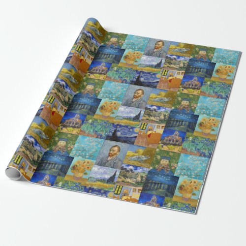 Vincent Van Gogh _ Masterpieces Patchwork Wrapping Paper