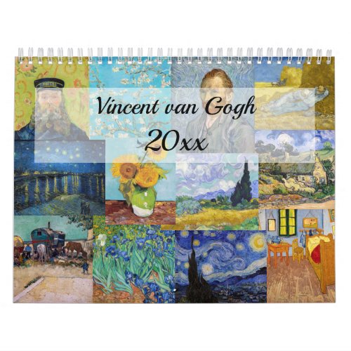 Vincent van Gogh Masterpieces Selection Calendar