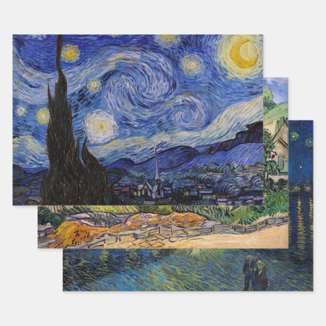 Vincent Van Gogh - Masterpieces Selection Wrapping Paper Sheets (Set)