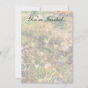 Vincent Van Gogh - Meadow In The Garden Fine Art Invitation