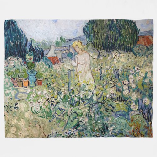 Vincent van Gogh _ Miss Gachet in her Garden Fleece Blanket