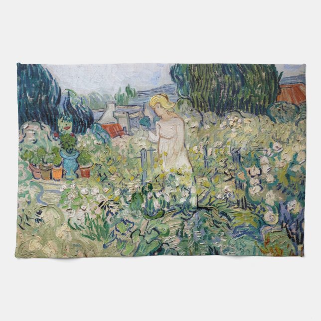 Vincent van Gogh - Miss Gachet in her Garden Kitchen Towel (Horizontal)