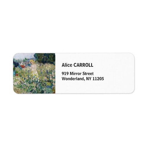 Vincent van Gogh _ Miss Gachet in her Garden Label