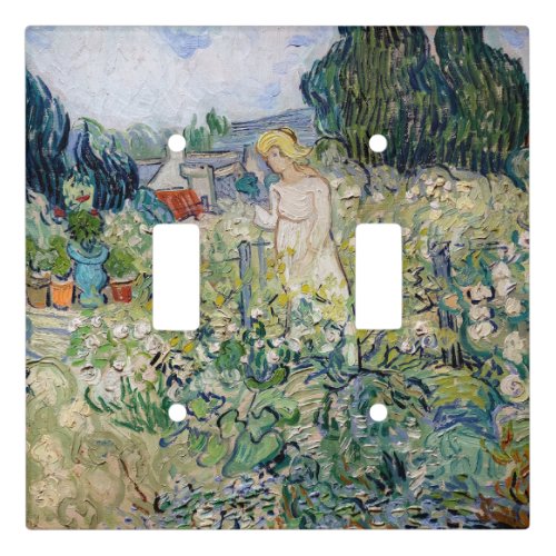 Vincent van Gogh _ Miss Gachet in her Garden Light Switch Cover