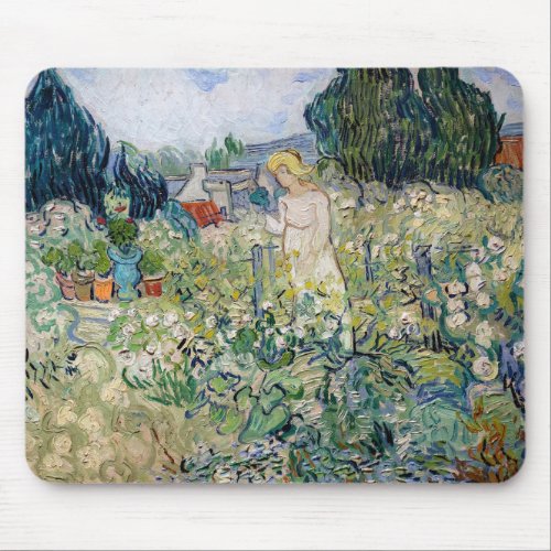Vincent van Gogh _ Miss Gachet in her Garden Mouse Pad