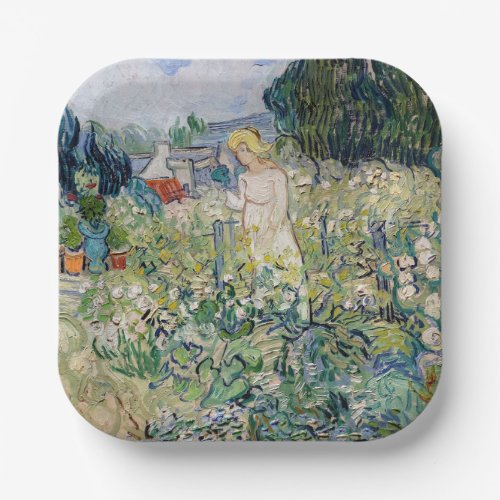 Vincent van Gogh _ Miss Gachet in her Garden Paper Plates