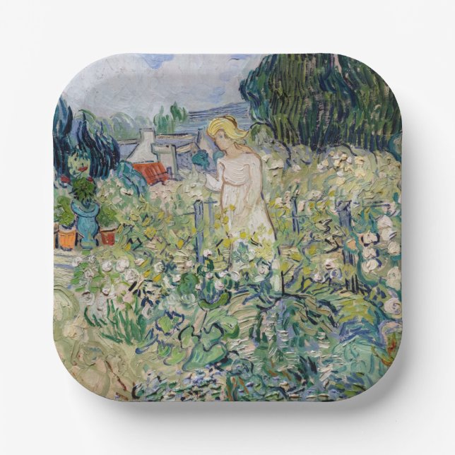 Vincent van Gogh - Miss Gachet in her Garden Paper Plates (Front)
