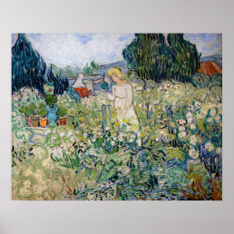 Vincent van Gogh - Miss Gachet in her Garden Poster