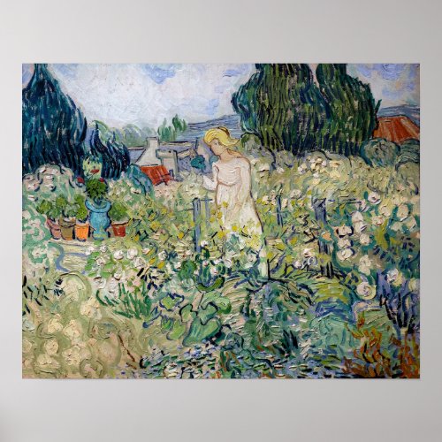 Vincent van Gogh _ Miss Gachet in her Garden Poster