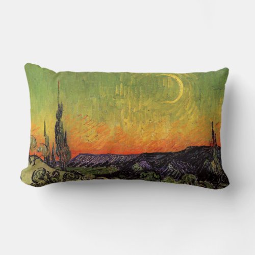 Vincent Van Gogh Moonlit Landscape Lumbar Pillow