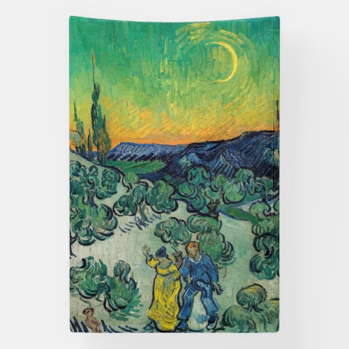 Vincent van Gogh _ Moonlit Landscape with Couple Banner