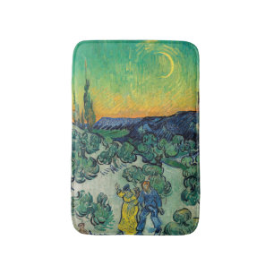Vincent van Gogh - Moonlit Landscape with Couple Bath Mat