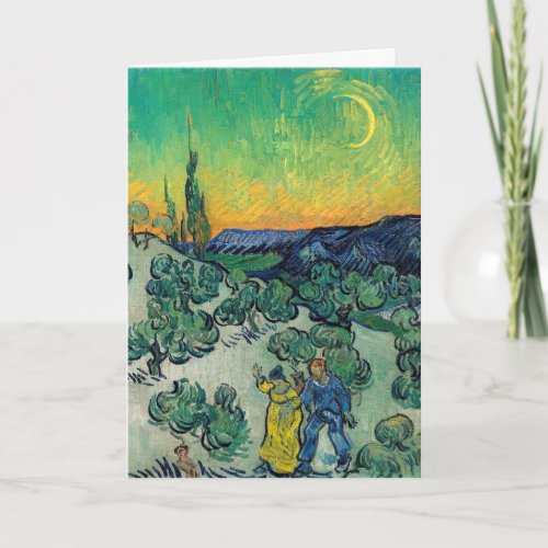 Vincent van Gogh _ Moonlit Landscape with Couple Card