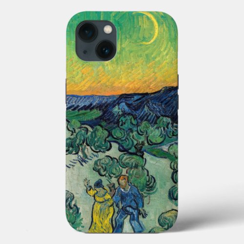 Vincent van Gogh _ Moonlit Landscape with Couple iPhone 13 Case