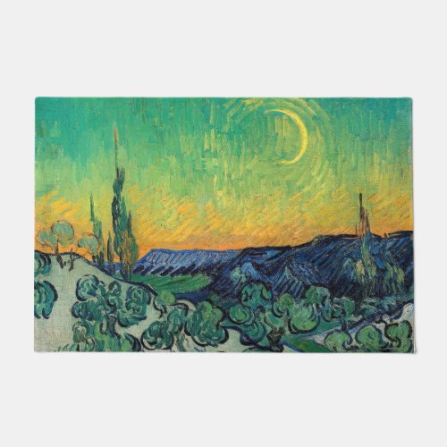 Vincent van Gogh _ Moonlit Landscape with Couple Doormat