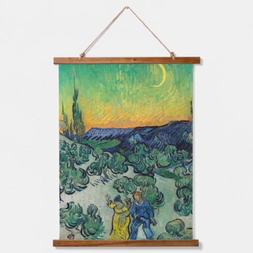 Vincent van Gogh _ Moonlit Landscape with Couple Hanging Tapestry