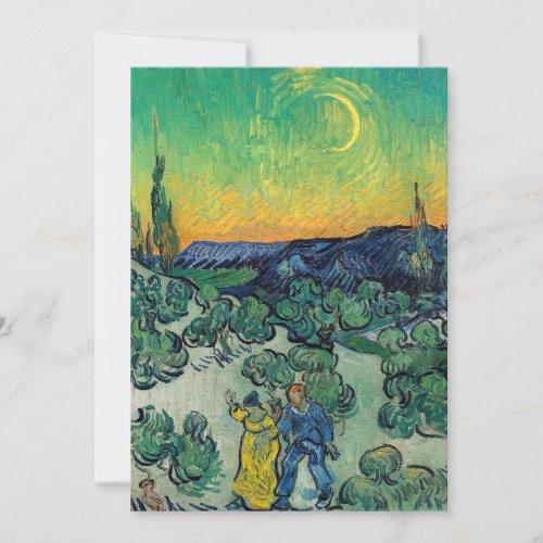 Vincent van Gogh _ Moonlit Landscape with Couple Invitation