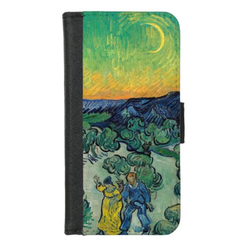 Vincent van Gogh _ Moonlit Landscape with Couple iPhone 87 Wallet Case