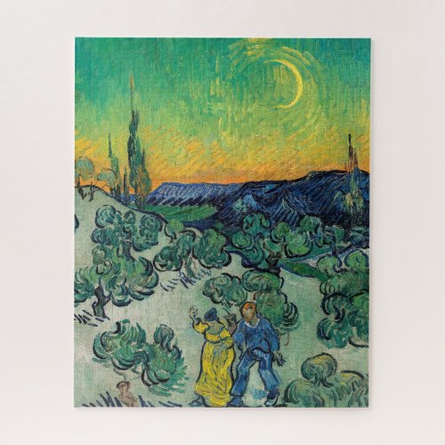 Vincent van Gogh _ Moonlit Landscape with Couple Jigsaw Puzzle